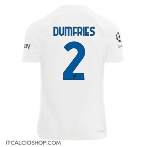 Inter Milan Denzel Dumfries #2 Seconda Maglia 2023-24 Manica Corta